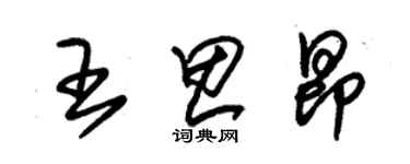 朱錫榮王思昂草書個性簽名怎么寫