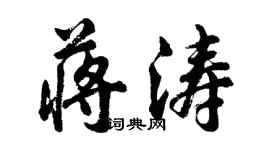胡問遂蔣濤行書個性簽名怎么寫