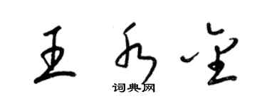 梁錦英王水金草書個性簽名怎么寫