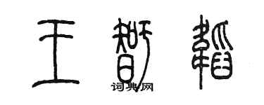 陳墨王智韜篆書個性簽名怎么寫
