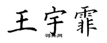 丁謙王宇霏楷書個性簽名怎么寫