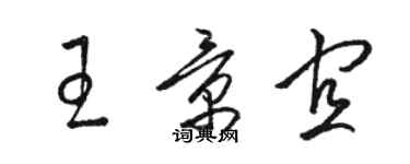 駱恆光王景宜草書個性簽名怎么寫