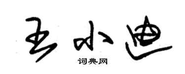 朱錫榮王小迪草書個性簽名怎么寫