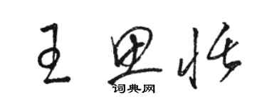 駱恆光王思恬草書個性簽名怎么寫