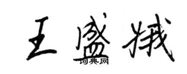 王正良王盛娥行書個性簽名怎么寫