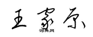 梁錦英王家原草書個性簽名怎么寫