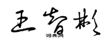 曾慶福王智彬草書個性簽名怎么寫