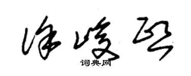 朱錫榮徐峻熙草書個性簽名怎么寫