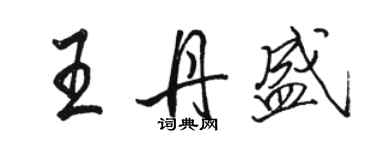 駱恆光王丹盛行書個性簽名怎么寫