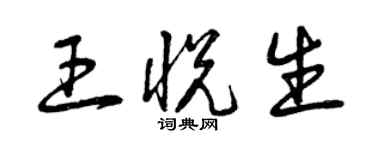 曾慶福王悅生草書個性簽名怎么寫