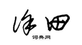 朱錫榮徐田草書個性簽名怎么寫