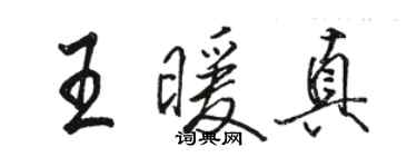 駱恆光王暖真行書個性簽名怎么寫