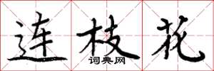 周炳元連枝花楷書怎么寫