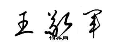 梁錦英王敬軍草書個性簽名怎么寫