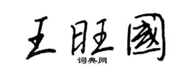 王正良王旺國行書個性簽名怎么寫