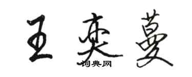 駱恆光王奕蔓行書個性簽名怎么寫