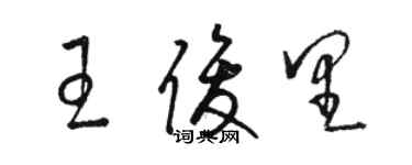 駱恆光王俊里草書個性簽名怎么寫