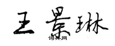 曾慶福王景琳行書個性簽名怎么寫