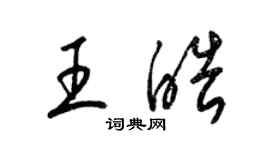 梁錦英王皓草書個性簽名怎么寫