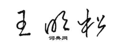 駱恆光王明松草書個性簽名怎么寫