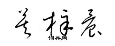 梁錦英莫梓晨草書個性簽名怎么寫