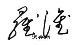 駱恆光羅淮草書個性簽名怎么寫