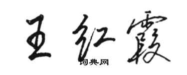 駱恆光王紅霞行書個性簽名怎么寫