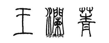 陳墨王瀾菁篆書個性簽名怎么寫