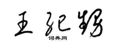 梁錦英王紀甥草書個性簽名怎么寫