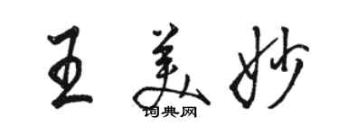 駱恆光王美妙行書個性簽名怎么寫