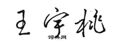 駱恆光王宇桃草書個性簽名怎么寫