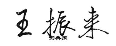 駱恆光王振來行書個性簽名怎么寫
