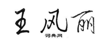 駱恆光王風麗行書個性簽名怎么寫