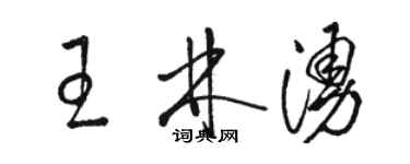 駱恆光王林涌草書個性簽名怎么寫