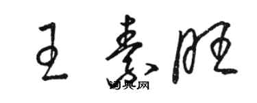 駱恆光王素旺草書個性簽名怎么寫