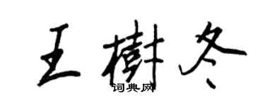 王正良王樹冬行書個性簽名怎么寫