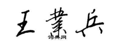 王正良王業兵行書個性簽名怎么寫