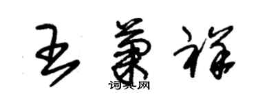 朱錫榮王菊祥草書個性簽名怎么寫