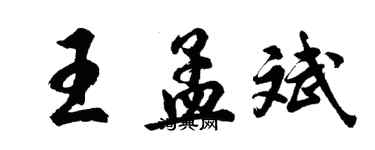 胡問遂王孟斌行書個性簽名怎么寫