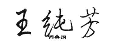 駱恆光王純芳行書個性簽名怎么寫