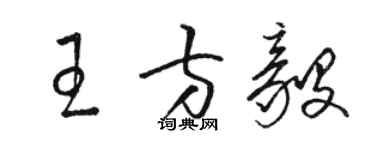 駱恆光王方毅草書個性簽名怎么寫