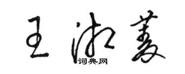 駱恆光王湘菱草書個性簽名怎么寫