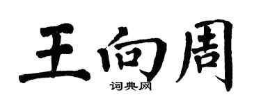 翁闓運王向周楷書個性簽名怎么寫
