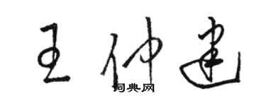 駱恆光王仲建草書個性簽名怎么寫