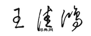 駱恆光王佳鴻草書個性簽名怎么寫