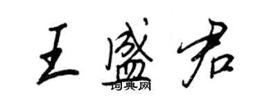 王正良王盛君行書個性簽名怎么寫