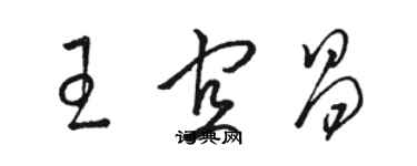 駱恆光王宜昌草書個性簽名怎么寫