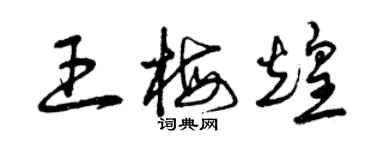 曾慶福王梅煌草書個性簽名怎么寫