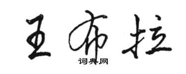 駱恆光王布拉行書個性簽名怎么寫