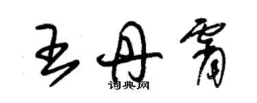 朱錫榮王丹霄草書個性簽名怎么寫